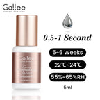 Gollee 0.5-1s Fast drying lashes glue Latex-free Eyelash Extensions Glue 5ml Professional Waterproof eyelash extension supplies