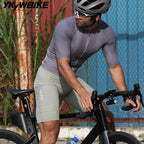 YKYWBIKE Men's Cycling Jersey Short Sleeve Quick-Dry Breathable Road/MTB Shirt, Black