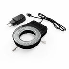 Kailiwei Microscope LED Ring Light Illuminator, Adjustable 144 LED, 110-220V (Plug Options)