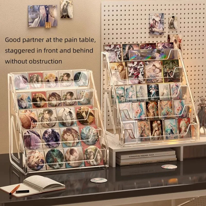 1PC Step Display Rack Desktop Multi-Tier Stand for Cards Photos Stationery Small Accessories Storage