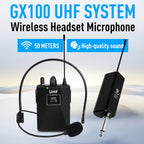Wireless THeadset Microphone G-MARK GX100 Professional UHF Clip Mic 50M For Party Show Stage Wedding Church