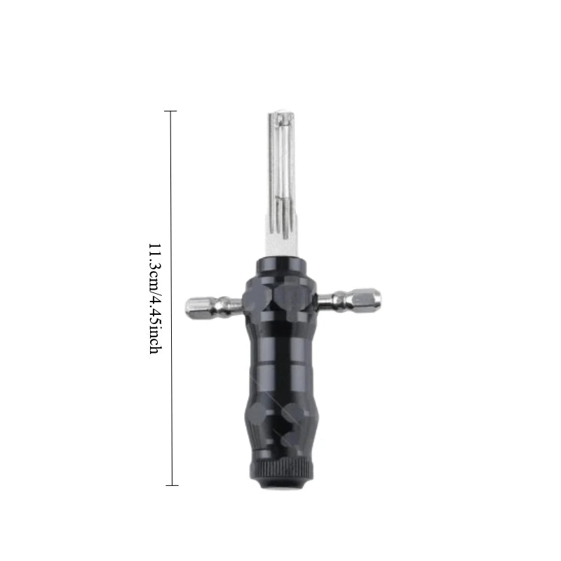 10 in 1 Tubular Lock Pick Set Interchangeable Stainless Steel Keys Unlocking Tool for Locksmith Professional Use Daily Unlocking