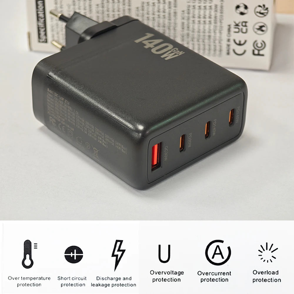 140W GaN Electric soldering iron power adapter PD3.1 for T90 soldering iron power adapter soldering kit