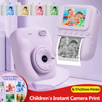 Kids Instant Camera Color Printing 2.4''IPS Digital 1080P Video Photo Thermal Printer 57x25mm as a Gift for Girls,Boys,Children