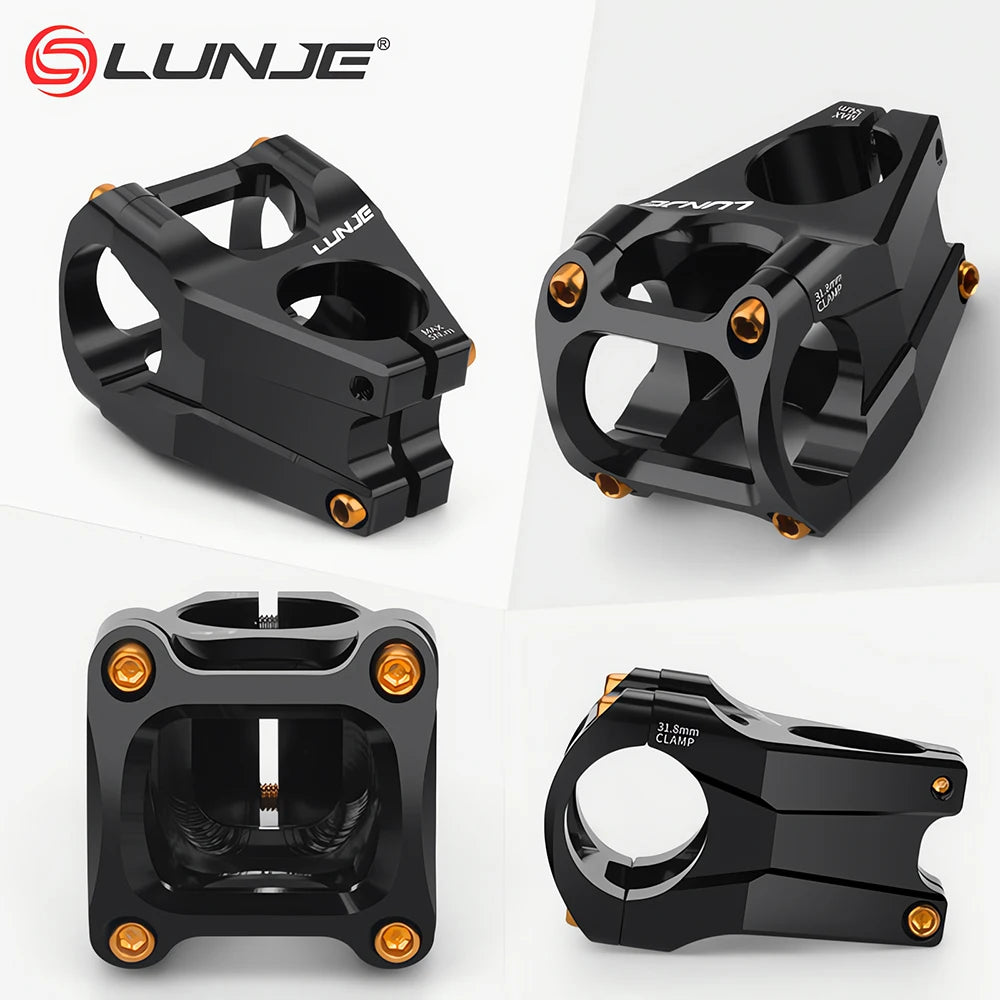 Mountain Bike Power Stem 35 45MM CNC Short Handlebar Bridge Aluminum Alloy 0 Degrees Hollow Road Bike Power 31.8 Mtb Stem