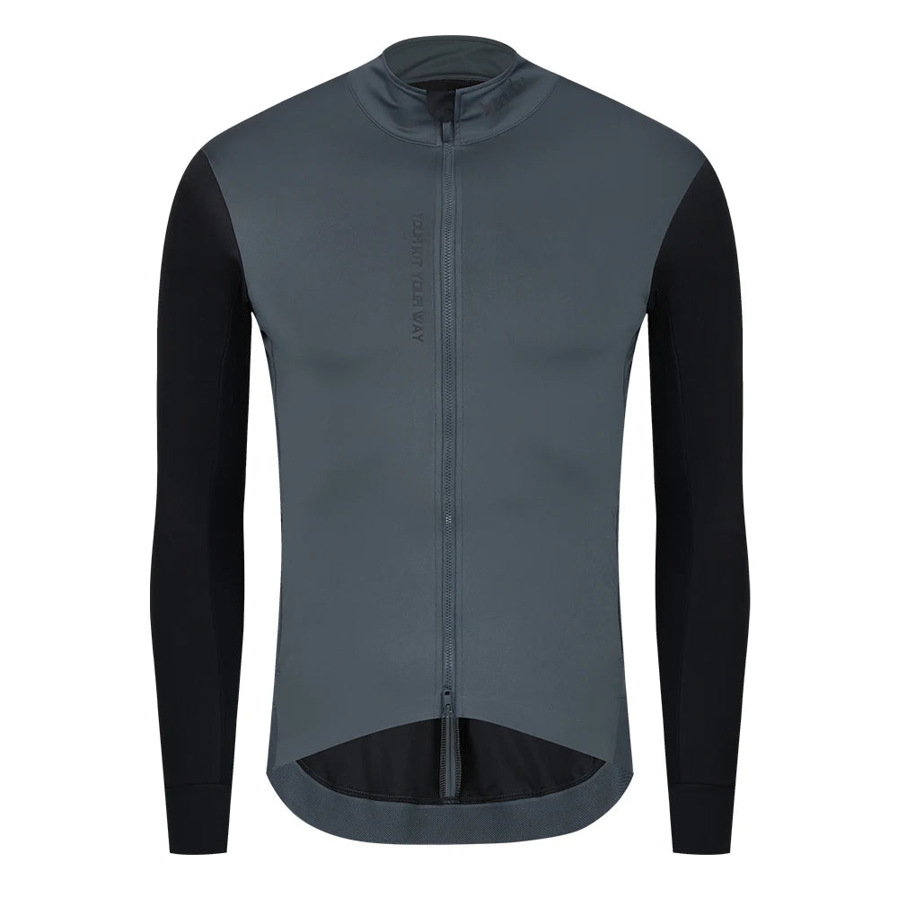 YKYW Men's Windproof Waterproof Long Sleeve Cycling Jacket MTB Bike Coat Bicycle Sports Windbreaker Double Zipper Cycling Jersey