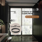 Fashionable Foldable Double-Sided Magnetic Shower Curtain Thick Fabric Home Decor Shower Partition Curtain for Bathroom Decor