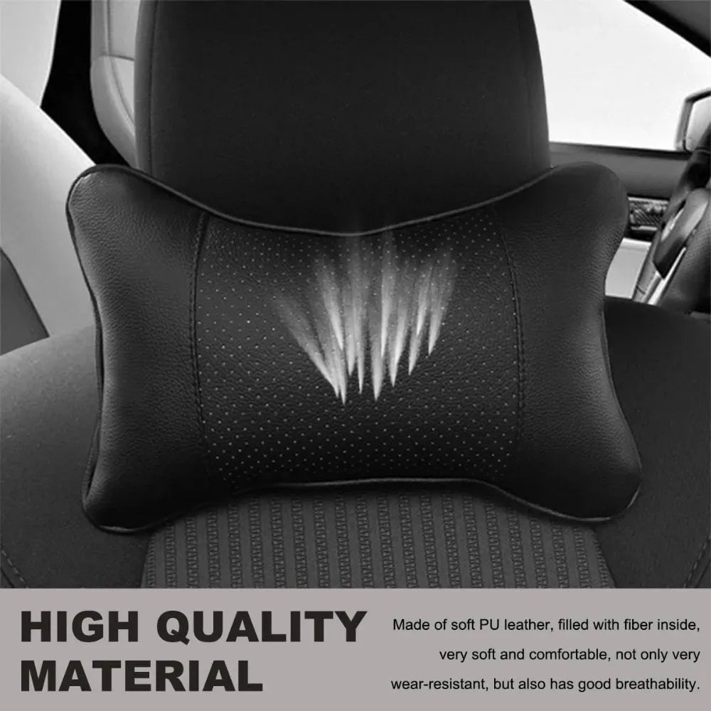 Leather car pillow headrest,car accessories,for Volkswagen Rline Polo Touran Tiguan Jetta Golf Passat