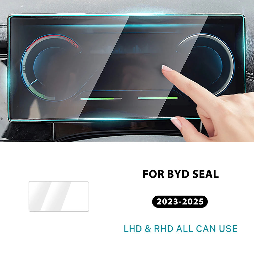 For BYD Seal 2023-2025 Instrument and Navigation Screen HD Tempered Glass Protector Display Screen Protection Accessories