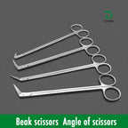 Potts Cut Angle Vascular Scissors Microscopic Coronary Artery Stainless Steel Microscopic Beak Scissors
