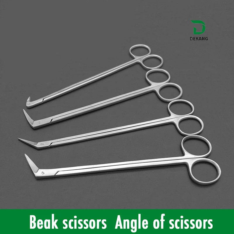 Potts Cut Angle Vascular Scissors Microscopic Coronary Artery Stainless Steel Microscopic Beak Scissors