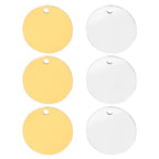 20pcs Stainless Steel Round Pet ID Tag Mirror Finish Collar Name Pendant 25-35mm