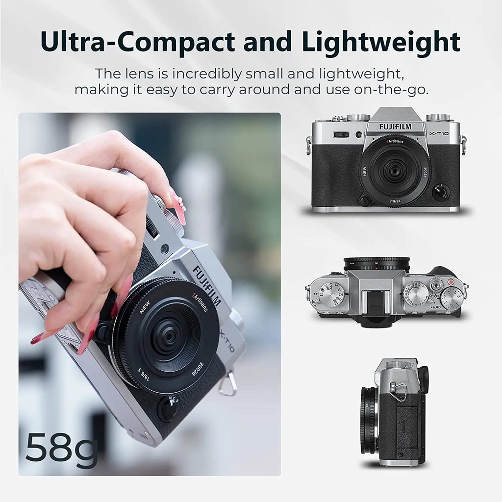 7artisans 18mm F6.3 Mark II APS-C Manual Ultra-thin Pancake Prime Lens for Canon EF-M Sony E ZVE10 Fujifilm FX Nikon Z Micro 4/3
