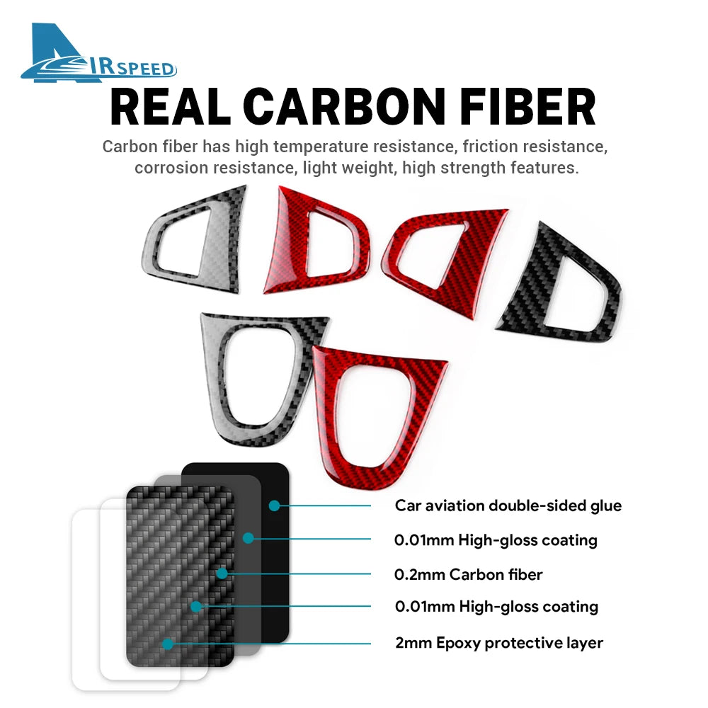 Real Soft Carbon Fiber Sticker For Renault Fluence Megane 3 RS Scenic 2009 2010 2011 2012 2013 2014 2015 Car Steering Wheel Trim