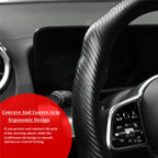 Carbon Fiber Car Steering Wheel Cover Concave Convex Design Non-slip Universal 38cm 15inch for Toyota Camry Prius Corolla Rav4