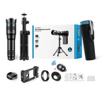 APEXEL 36x telephoto zoom lens with universal clip for iPhone & Samsung, tripod/remote options
