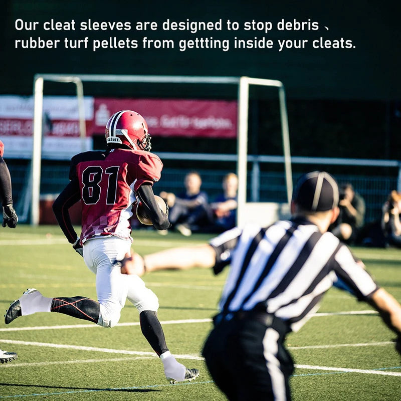 Football cleat covers spats 1 pair slip resistant high elastic foot covers solid color