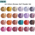 24/26/45 Colors Chrome Nail Powders Gold Silver Metallic Mirror Effect  Holographic Nail Glitter Material for Manicure Supplies