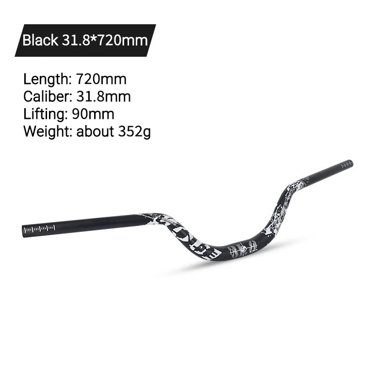 Mountain Bike Swallow Handlebar 720/780mm 90h Bicycle Riser Handlebar 31.8 Aluminum Alloy XC/AM Off-road Downhill Handlebar