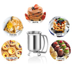 Stainless Steel Batter Dispenser 680ml Reusable Food Grade for Pancakes Waffles Cupcakes Easy Release Pourer Kitchen Tool