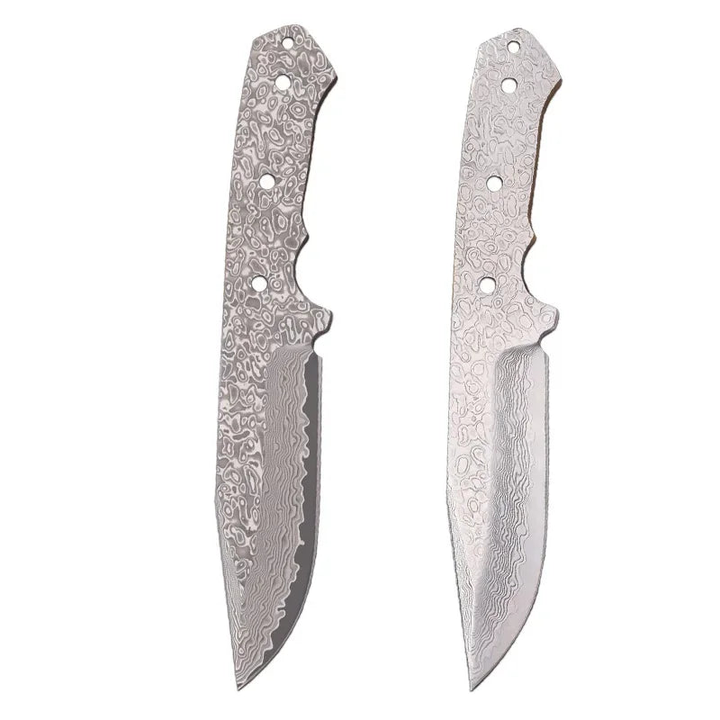 DIY Semi-finished Damascus Steel Knife Embryo Household DIY Knife Supplies Accessories for Fixed Blade Knife Kitchen