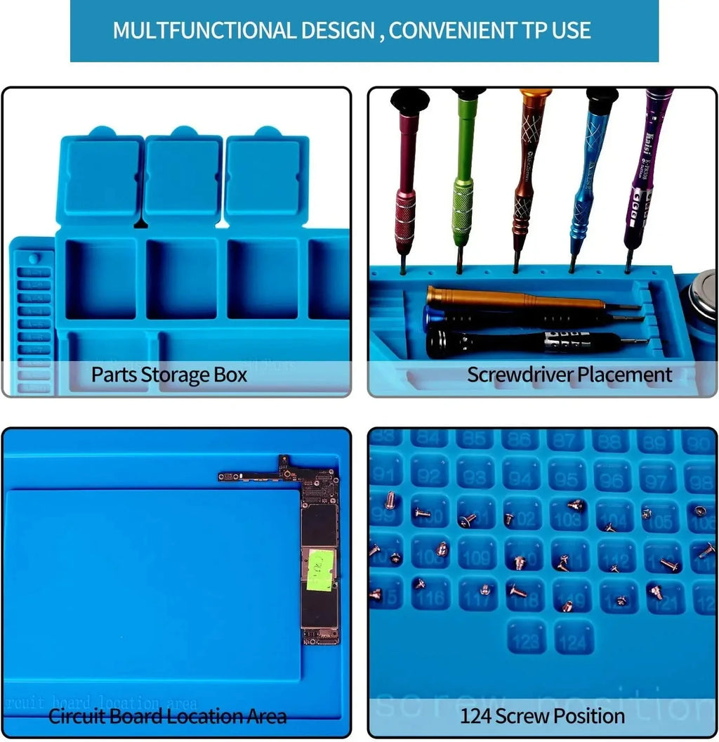 Silicone Soldering Pad Desk Platform Mat for Welding Station Iron Phone PC Repair Magnetic Heat Insulation No Lead S-160