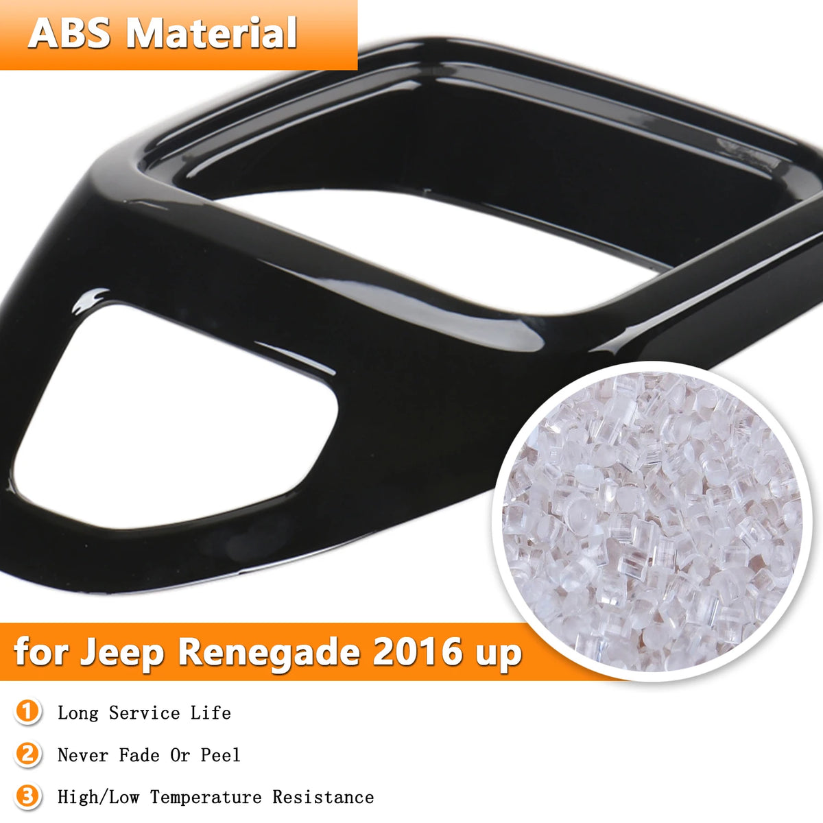 Jeep Renegade Tail Light Guard Cover Trim Sticker Black, Rear Lamp Protector 2016-2025