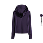 DRUR Autumn Winter Yoga Top Women Hooded Workout Jacket Zip Up Athletic Running Shirts with Pockets Sportswear Christmas Gifts