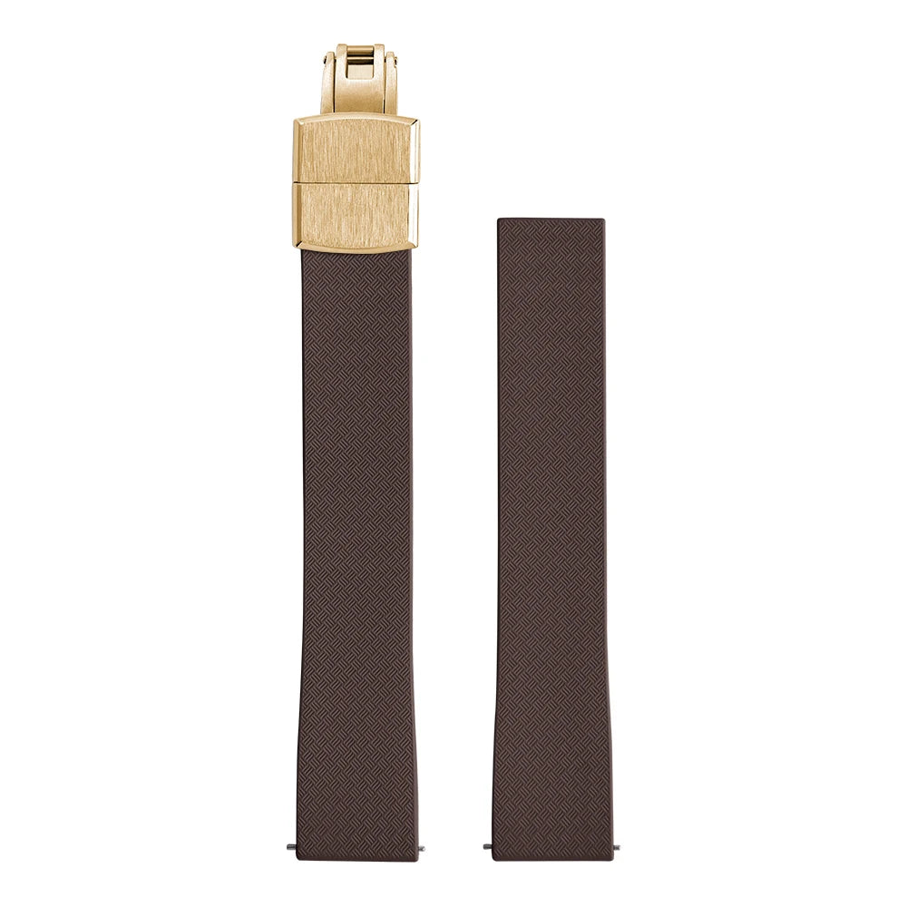 New Design CTS Fluororubber Watch Strap 18mm 19mm 20mm 22mm Quick Release Original Buckle Watch Bands FKM Strap For Cut To Size