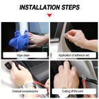 BLALION 5/16/25m Car Door Seal Strips Sticker Double Layer Weatherstrip Rubber Sound Insulation For Car Door Trunk Engine Cover