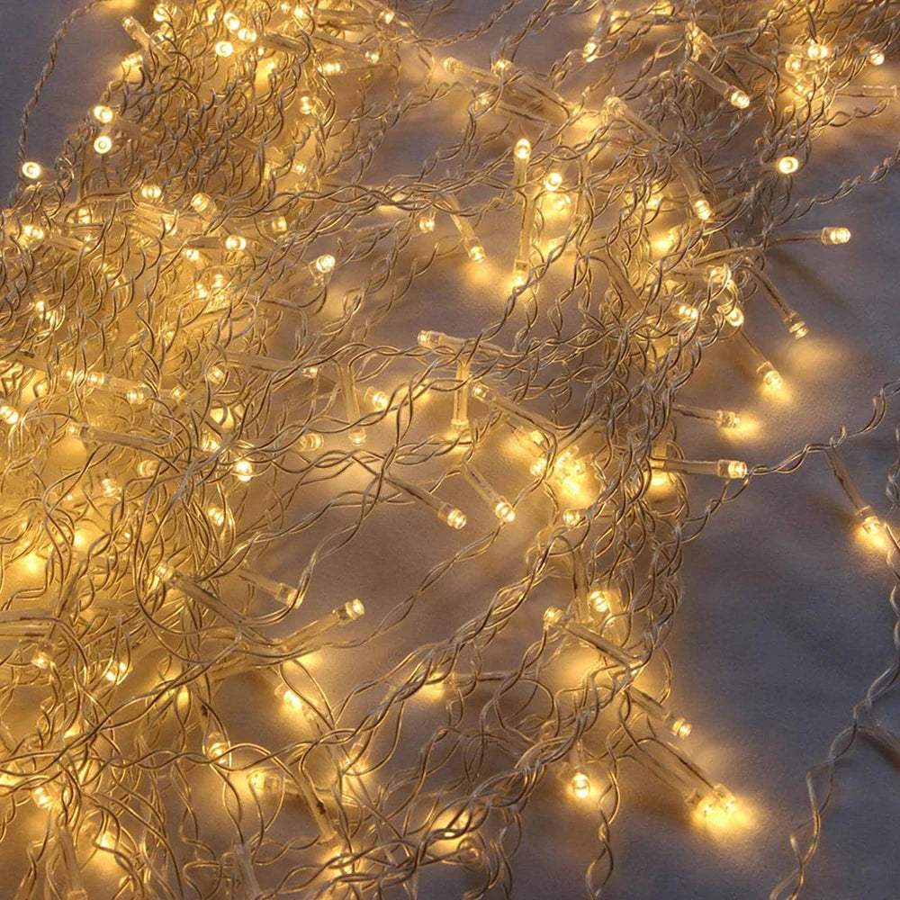 LED Icicle String Lights 4M/12M Curtain Fairy Lights Christmas Garland Outdoor For Wedding Party New Year Terrace Decoration