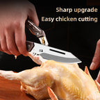 Kitchen Powerful Chicken Bone Food Scissors All Steel Scissors Household Multifunctional Cut Fish Bone Kill Fish Grill Scissors