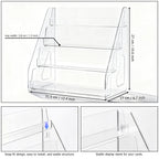 4 Tier Acrylic Trading Card Display Stand, Holds 16 Graded Cards Clear Shelf for PSA BGS SGC Slabs, Toploaders, TCG Sports Cards