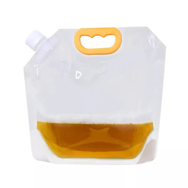 Transparent Spout Beverage Bag Reusable For Outdoor Travel Grain Storage Portable Ic Spout Pouches For Party Fruit Juice Beer