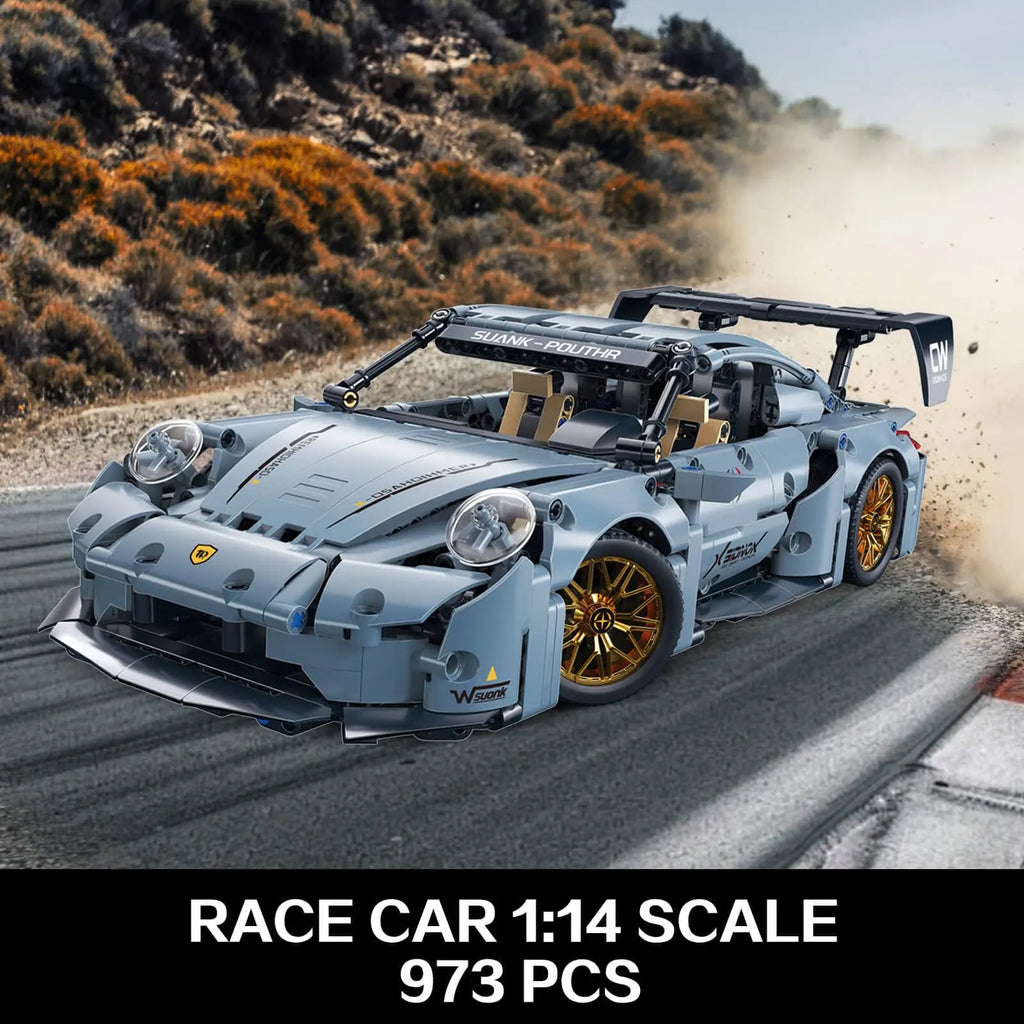 TOYLINX Sports Race Car Building Set Kit for Boys & Adults, 1:14 MOC Toys Racing Model Car Kits, Birthday Gift for Boys Kids