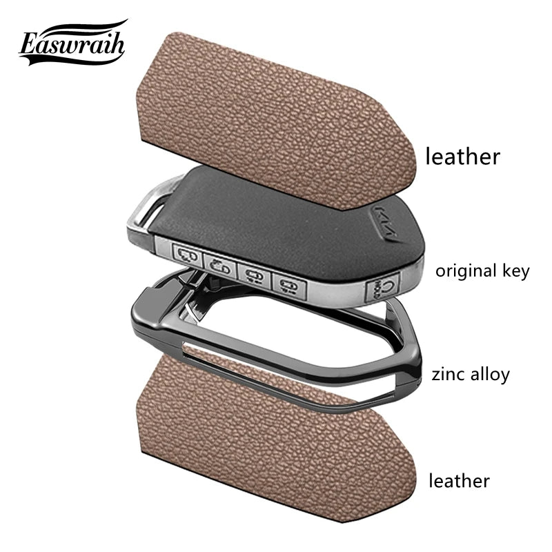Car Accessories Key Case Cover Holder For Kia EV9 Picanto Sorento MQ4 Carnival KA4 Morning K5 Carens 2024 4/5/6/7/8/9Buttons