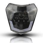 Motorcycle Headlight LED Enduro for KTM EXC XC SX MX XC 125 250 300 450 Universal Supermoto Dirt Bike Motocross Headlights Plate