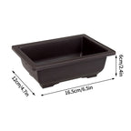 Flowerpots Imitation Purple Clay Succulent Plants Pots Outdoor Garden Landscape Bonsai Pot Trays Rectangular Square Planter