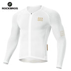 ROCKBROS Cycling Jersey Spring Autumn Lightweight High Elasticity Long Sleeve Bicycle Jersey Wicking Breathable MTB Bike Jersey