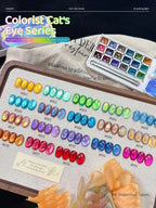 XEIJAYI Cat Eye Gel Nail Polish Semi-Solid High Saturation, 18 Colors, DIY Salon