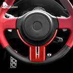 Real Carbon Fiber Cover For Subaru BRZ Toyota 86 2012 2013 2014 2015 2016 Interior Trim Car Steering Wheel Cover Sticker