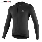 DAREVIE Men's Cycling Jersey DVJ278 Moisture Wicking Anti-Slip Hem, Black/Green/Grey/Red