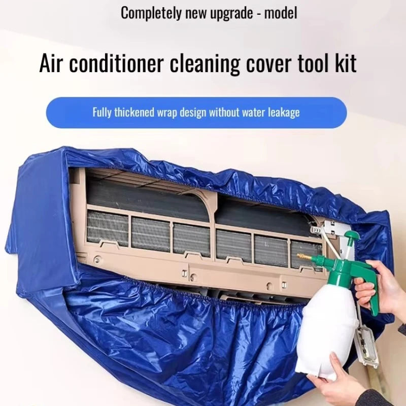 Hanging AC Cleaning Cover Kit with Drain Hose & Brush, 95cm or 120cm, 2-8pcs