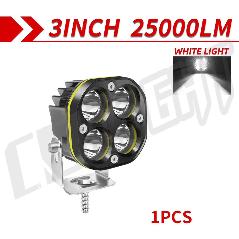 CO LIGHT 3inch Led Work Spotlights 24V 12V Headlights for Motorcycles Flood Led Bar Fog Light DRL for Car Truck 4x4 Off Road ATV