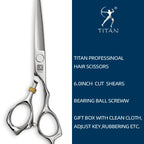 TITAN Hair scissors barber shear professional cutting scissor 7inch JP 440C stainless steel