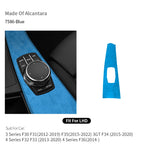 BMW 3 Series F30/F31/F34/F35/3GT Alcantara multimedia switch knob trim frame, LHD