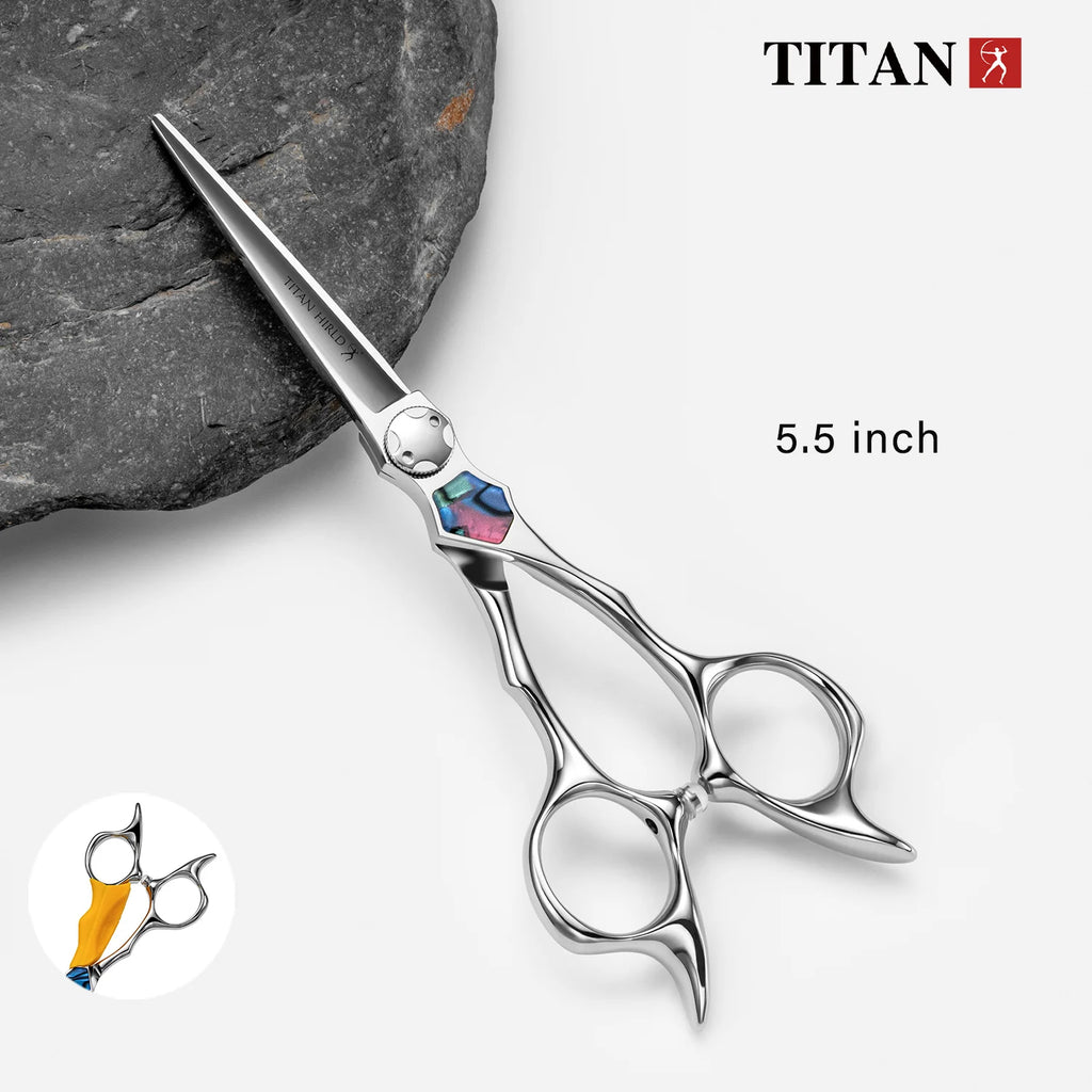 Titan CNC Skill 5.5,6.0inch Hairdress Professional Barber Tools Hair Salon Cutting Thinning Hair Scissors