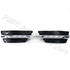 PMFC Front Bumper Grilles Molding LED Fog Light Daytime Running Light Fog Lamp For Mercedes-Benz W204 C-Class 2012 2013 2014