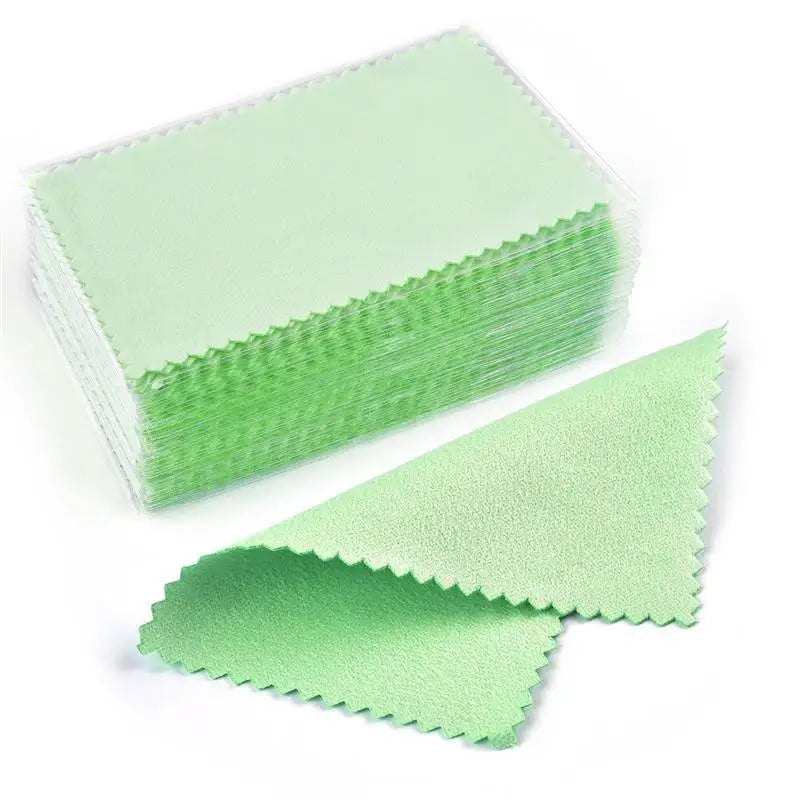10Pcs/pack Multi Size Silver Polishing Cloth Jewelry Cleaning Anti Tarnish Reusable Soft Wiping Cloth Keep Jewelry Shining Tools