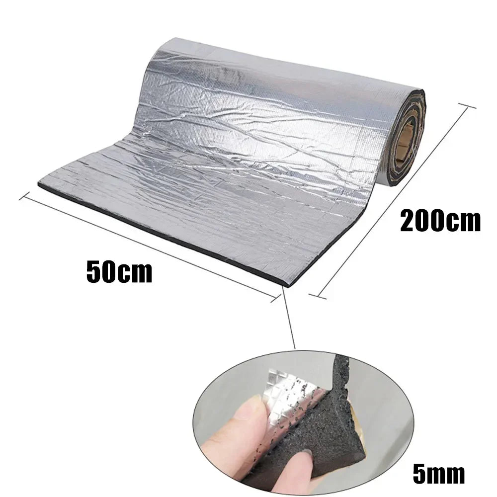 Sound Deadener Mat Auto Acoustic Thermal Mat Sound Proof Wall Panels Car Deadening Noise Insulation Mats for Car 5/10mm 200x50cm